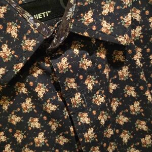 Floral Black Shirt for Men